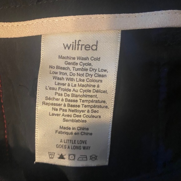 WILFRED high rise wide leg crop trouser in black - Picture 4 of 7